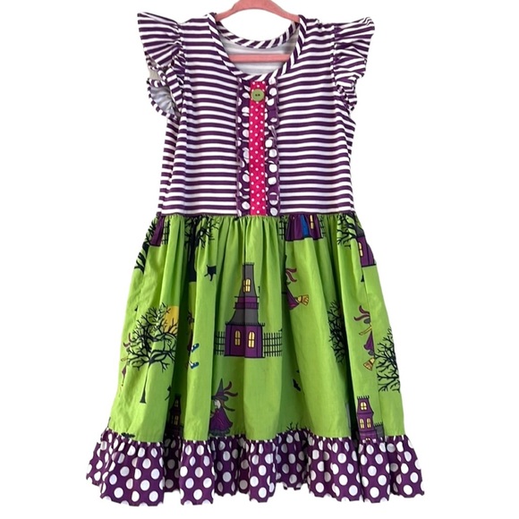Eleanor Rose Other - Girls Eleanor Rose Halloween Dress Size 6-7 Halloween Rhonda Witches Black Cat